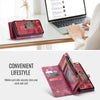 For Samsung Galaxy S25 5G CaseMe 008 Detachable Multifunctional Leather Phone Case(Wine Red)