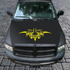 D-299 Skull Pattern Car Modified Hood Decorative Sticker(Yellow)