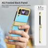 For Samsung Galaxy Z Flip3 5G Integrated AG Frosted Vacuum Plating Phone Case(Ice Blue)