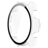 For Garmin Forerunner 265S PC + Tempered Glass Film Integrated Watch Protective Case(Transparent White)