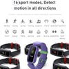 S90 Sleep Monitoring Bluetooth Sports Pedometer Smart Bracelet(Blue)