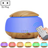 Wood Grain Humidifier Air Purifier Ultrasonic Atomization Household Aromatherapy Machine with Colorful LED Light Automatic Alcohol Sprayer, Plug Specification:EU Plug(Light Brown)