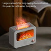 USB White Noise Simulation Flame Fire Furnace Aromatherapy Machine Indoor Large Spray Measurement Humidifier(White)