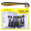 4.5cm 10pcs /Pack HENGJIA Spaghetti Worm T-Tail Soft Bait Spiral Fishing Dummy Lures(Color 1)