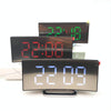 6507 Curved Big Screen Electronic Clock LED Mirror Mute Alarm Clock(Green)