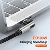ENKAY 2 in 1 PD 100W / 27W 180 Degrees Rotation Magnetic Type-C / 8 Pin Fast Charging Data Cable with LED Light, Length:2m