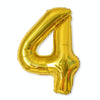 2 PCS 40 Inch Aluminium Foil Number Balloons Birthday Wedding Engagement Party Decor Kids Ball Supplies(4-Gold)