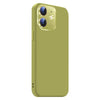For iPhone 12 Nano Lens Cover Liquid Silicone Phone Case(Fruit Green)