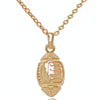 Three-Dimensional Sports Ball Pendant Necklace,Style: Women Rugby  Champagne Gold