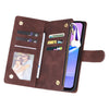 For Samsung Galaxy A16 5G Multifunctional Frosted Zipper Wallet Leather Phone Case(Coffee)