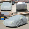 PEVA Anti-Dust Waterproof Sunproof Sedan Car Cover with Warning Strips, Fits Cars up to 5.4m(211 inch) in Length