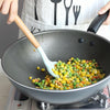 kn082 9 in 1 Wooden Handle Silicone Kitchen Tool Set with Storage Bucket(Black)