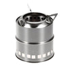 Outdoor Camping Mini Stainless Steel Wood-burning Stove Solid alcohol Stove for Picnic Heating
