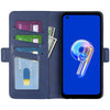 For Asus Zenfone 9 Dual-side Magnetic Buckle Horizontal Flip Leather Phone Case(Dark Blue)