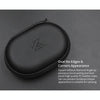 KZ Portable PU Leather Oval Data Cable Charger Earphone Storage Box(Black)