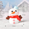 3pcs Christmas Lovely Micro Landscape Snow Ornament Decorative Accessories, Style: No.9 Long Nose Snowman Blue