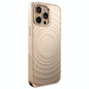 For iPhone 14 Pro Max Wave Texture Liquid Silicone Titanium MagSafe Phone Case(Gold)