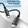 Yesido CA86 20W USB-C / Type-C to 8 Pin Digital Display Fast Charging Cable, Length: 1.2m