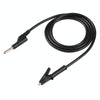 Thick Probe to Alligator Clip Test Lead Single Cable, Length: 1m (Black)