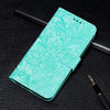 For Xiaomi Redmi K70 Lace Flower Embossing Flip Leather Phone Case(Green)