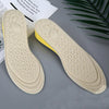 2 Pairs Massage Inner Heightening Insoles Men and Women EVA Breathable Sports Heightening Shoes Full Pad, Size: 35-36(Beige 2.5cm)