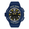 SANDA 3101 Dual Time Dispay Dial Luminous Timer Alarm Clock Electronic Watch for Men(Deep Blue)