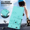 For Realme 13+ Global Cute Cats RFID Leather Phone Case(Green)