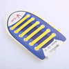12 PCS / Set Creative Unisex Women Men Athletic Running No Tie Shoelaces Elastic Silicone Shoe Lace for All Sneakers(Yellow)