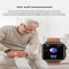 G18 1.83 inch Color Screen Smart Watch Leather Strap, Support  Noninvasive Blood Sugar / Uric Acid(Black)
