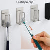 2pcs Household Stainless Steel Sponge Holder Bathroom No-Punch Toothbrush Organizer, Color: Silver