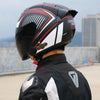 KUQIBAO Motorcycle Smart Bluetooth Sun Protection Double Lens Safety Helmet, Size: M(Matte Black Phantom Fiber)