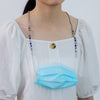 Mask Anti-Lost Lanyard Round Beads Retro Mask Lanyard Colorful Bead Necklace Chain