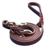 Leather Dog Leash 3m Long, Strong Braided Lead with Rotating Hook
