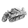 Half-track Motorcycle 3D Three-dimensional Metal Car Assembly Model DIY Puzzles Toy