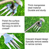Four-Tooth Dual Purpose Weed Remover Tool Gardening Weed Rake Uprooting Weeding Tool, Length: 29cm Wood Handle