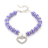 Pearl Pet Collar, Purple, M (Dog & Cat)