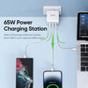DUZZONA T9 65W Dual USB-C / Type-C+USB GaN Fast Charger, Specification:EU Plug