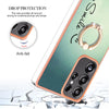 For Samsung Galaxy S25 Ultra 5G Electroplating Dual-side IMD Phone Case with Ring Holder(Smile)