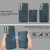 For Samsung Galaxy S22+ 5G Zipper Wallet Split MagSafe Leather Back Phone Case(Blue)