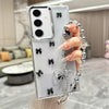 For Samsung Galaxy S25 5G Little Fresh Bow Bracelet Chain TPU Phone Case(Black)