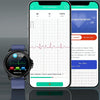 E89 1.32 Inch Screen Leather Strap Smart Health Watch Supports ECG Function, AI Medical Diagnosis, Body Temperature Monitoring(Brown)