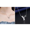 Women Fashion S925 Sterling Silver English Alphabet Pendant Necklace, Style:Y