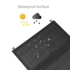 HAWEEL 12W 2 Panels Foldable Solar Panel Charger Bag with 5V / 3.1A Max Dual USB Ports, Support QC3.0 and AFC