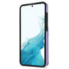 For Samsung Galaxy S22+ 5G Rhombic Dual Buckle Card Slots Phone Case with Lanyard(Purple)