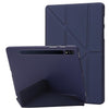 For Samsung Galaxy Tab S8+ / S7+ Deformation Silicone Leather Tablet Case(Dark Blue)