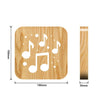 FS-T1880W 2.5W Musical Note 3D Solid Wood Lamp LED Night Light(Warm White Light)