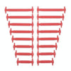 16 PCS / Set Running No Tie Shoelaces Fashion Unisex Athletic Elastic Silicone ShoeLaces(Red)