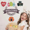Easter Hanging Door Decoration Indoor Wooden Egg Hanging Sign, Style: Logo