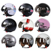 GXT Electric Vehicle Half Cover Helmet Four Seasons Retro Helmet, Size: L(Bright Black Flower)