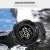 SKMEI 2010 Multifunctional Men 50M Waterproof Luminous Digital Wrist Watch(Gold)